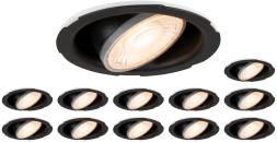 ARDEBO.de SLV UNIVERSAL DOWNLIGHT PHASE Einbauleuchten SET, 12 Leuchten, IP20, PHASE dimmbar, 5/7W, 2700/3000/4000/6500K, 38°, ohne Abdeckung (1008066)