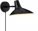ARDEBO.de Norldux Darci Short Wandleuchte, E14, 25W, schwarz (2320221003)