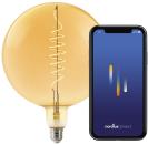 ARDEBO.de Nordlux Smart E27, G200 Deco Leuchtmittel, 2200K, 380L, 4,7W, dimmbar, Riesenkugel, bernstein (2170122747)