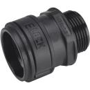 ARDEBO.de Fränkische E-Lock 25 Kunststoff-Verschraubung, M25 x 1,5, 44mm, 25mm, schwarz (25958025), 25 Stck.