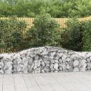 Gabionen mit Hochbogen 7 Stk. 400x50x60/80cm Verzinktes Eisen