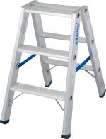 ARDEBO.de Krause 124715 Stabilo Professional Stufen-DoppelLeiter, Aluminium 2,25m, 2x3 Stufen
