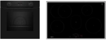 ARDEBO.de Neff BX48PIB0 N30/N70 A+ Backofen-Set mit Induktionskochfeld (B2CCG6AK3+T58SHF1L0), 59,4 cm breit, 71 L, Pyrolyse, Grillfunktion, schwarz