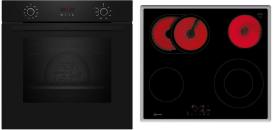 ARDEBO.de Neff BX46PB0 N30/N50 A+ Backofen-Set (B2CCG6AK3 + T16SBN1L0) mit Elektrokochfeld, 60 cm breit, 71 L, Pyrolyse, Kindersicherung, schwarz