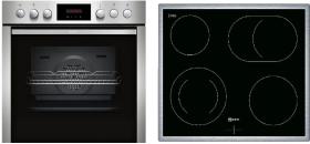 ARDEBO.de Neff EDX4P0 N30/N50 A+ Einbauherdset mit Elektrokochfeld (E2CCG6AN3 + M13R42N2), 60 cm breit, 71 L, Pyrolyse, Edelstahl