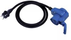 ARDEBO.de Weingärtner CEE-Adapterleitung Schukostecker 3polig Winkelkupplung 10m, schwarz (00546)
