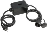 ARDEBO.de Weingärtner Mobiler Stromzähler 230V 16A Schuko Stecker Kupplung, schwarz (45525)