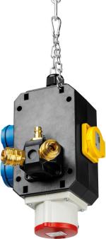 ARDEBO.de Weingärtner Energiewürfel 2 3xSchuko Steckdosen, 1xCEE Steckdosen, ohne Druckluftanschluss, schwarz (45532)