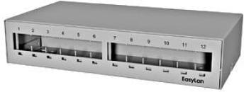 ARDEBO.de EasyLan fixLink Unterbaupanel/Consolidation Point 12Port, grau (CKVPL0121E)