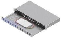 ARDEBO.de EasyLan LWL-Spleißgehäuse Basic SB001256 1HE 6x LC-Duplex Standard OS2 ausziehbar, grau (LSB1A225)