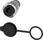 ARDEBO.de Siemens 3SU1950-0GB80-0AA0 RJ45 Anschluss, 22 mm, Metall hochglanz, silber