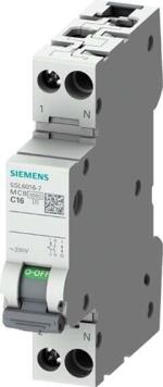 ARDEBO.de Siemens 5SL6016-7 Leitungsschutzschalter 1+N-polig, C-Charakteristik, 6kA, 16A
