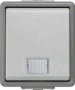 ARDEBO.de Siemens DELTA fläche IP44 AP Kontrollschalter Aus mit Fenster und LED 10A 250V, 66x75mm (5TA4700)