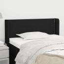 Kopfteil mit Ohren Schwarz 93x16x78/88 cm Stoff
