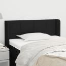 Kopfteil mit Ohren Schwarz 103x16x78/88 cm Stoff