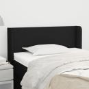 Kopfteil mit Ohren Schwarz 83x16x78/88 cm Stoff