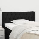 Kopfteil mit Ohren Schwarz 93x16x78/88 cm Stoff