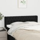 Kopfteil mit Ohren Schwarz 147x16x78/88 cm Stoff