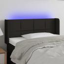 LED Kopfteil Schwarz 83x16x78/88 cm Stoff