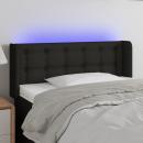 LED Kopfteil Schwarz 83x16x78/88 cm Stoff
