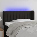 LED Kopfteil Schwarz 93x16x78/88 cm Stoff