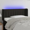 LED Kopfteil Schwarz 103x16x78/88 cm Stoff