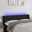 LED Kopfteil Schwarz 163x16x78/88 cm Stoff