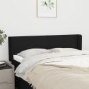 Kopfteil mit Ohren Schwarz 147x16x78/88 cm Stoff