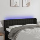 LED Kopfteil Schwarz 147x16x78/88 cm Stoff