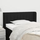 Kopfteil mit Ohren Schwarz 103x16x78/88 cm Stoff
