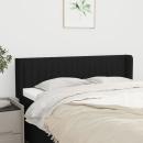 Kopfteil mit Ohren Schwarz 147x16x78/88 cm Stoff