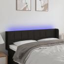 LED Kopfteil Schwarz 147x16x78/88 cm Stoff
