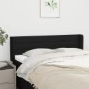 Kopfteil mit Ohren Schwarz 147x16x78/88 cm Stoff