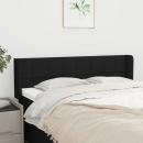Kopfteil mit Ohren Schwarz 147x16x78/88 cm Stoff