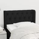 Kopfteil mit Ohren Schwarz 83x16x78/88 cm Stoff