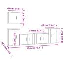 5-tlg. TV-Schrank-Set Weiß Holzwerkstoff