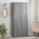ARDEBO.de - Schuhschrank Grau Sonoma 80x39x178 cm Holzwerkstoff