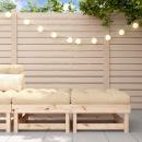 ARDEBO.de - Gartenhocker mit Kissen 2 Stk. Massivholz Kiefer