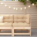 ARDEBO.de - Ecksofa mit Kissen Massivholz Kiefer
