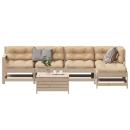 ARDEBO.de - 6-tlg. Garten-Lounge-Set mit Kissen Massivholz Kiefer