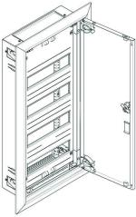 ARDEBO.de ABN UK14 Flachverteiler Unterputz/Hohlwand, 1x4-reihig, IP30, HxBxT: 670x320x126 mm, weiß
