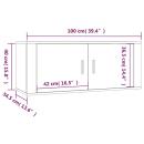5-tlg. TV-Schrank-Set Räuchereiche Holzwerkstoff