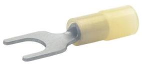ARDEBO.de Klauke 650C6 Quetschkabelschuhe, Gabelform, 4-6qmm, M6, gelb