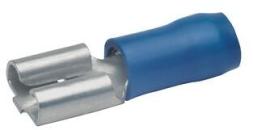 ARDEBO.de Klauke 8303 Flachsteckhülsen, 1,5-2,5qmm, blau