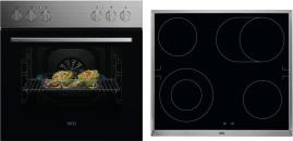 ARDEBO.de AEG KOMBI2025 EEK: A Herdset mit Glaskeramikkochfeld (OU5AE10CM + HE604062XB), 60 cm breit, 65 L, OptiFrame, Edelstahl Antifingerprint