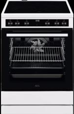 ARDEBO.de AEG CCB6446BBW EEK: A Standherd mit Glaskeramikkochfeld, 60 cm breit, 73 L, Versenkknebel, Geschirrwagen, 7 Beheizungsarten, Touchbedienung, weiß