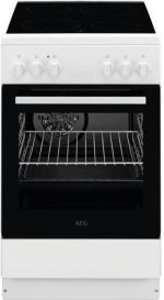 ARDEBO.de AEG CCB54090BW EEK:A Standherd mit Glaskeramikkochfeld, 50 cm breit, 57 L, 8 Beheizungsarten, Geschirrwagen, weiß
