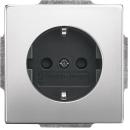 ARDEBO.de Busch-Jaeger 20 EUCBLI-866 SCHUKO Steckdosen-Einsatz Busch-steplight mit Nachtorientierungslicht, Pur Edelstahl, edelstahl (2CKA002013A5460)