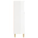 Badschrank Hochglanz-Weiß 30x30x100 cm Holzwerkstoff