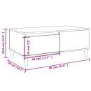 Couchtisch Grau Sonoma 90x50x36,5 cm Holzwerkstoff